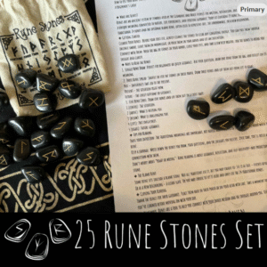 Black agate rune stones
