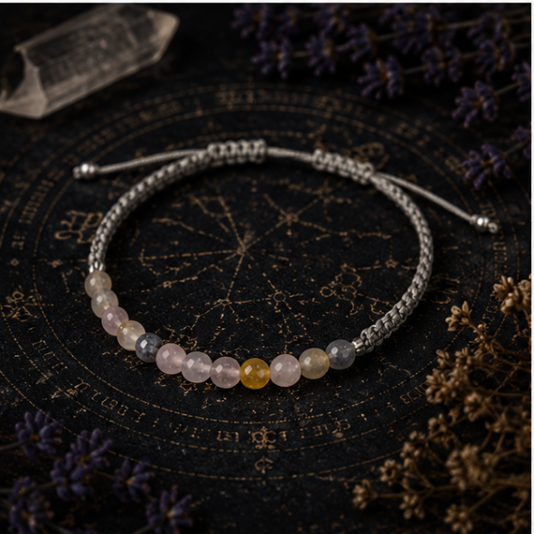 Zodiac Crystal Candle with Gemstone Bracelet - Gemini - Image 4
