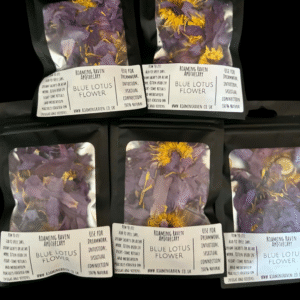 Dried blue lotus flowers