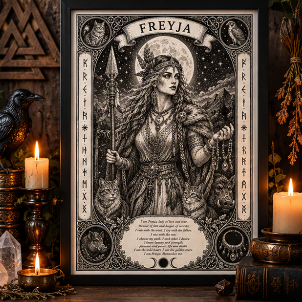 Freyja Goddess Art Print - Image 2