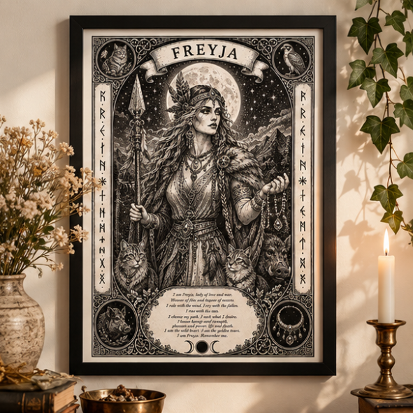 Freyja Goddess Art Print - Image 3
