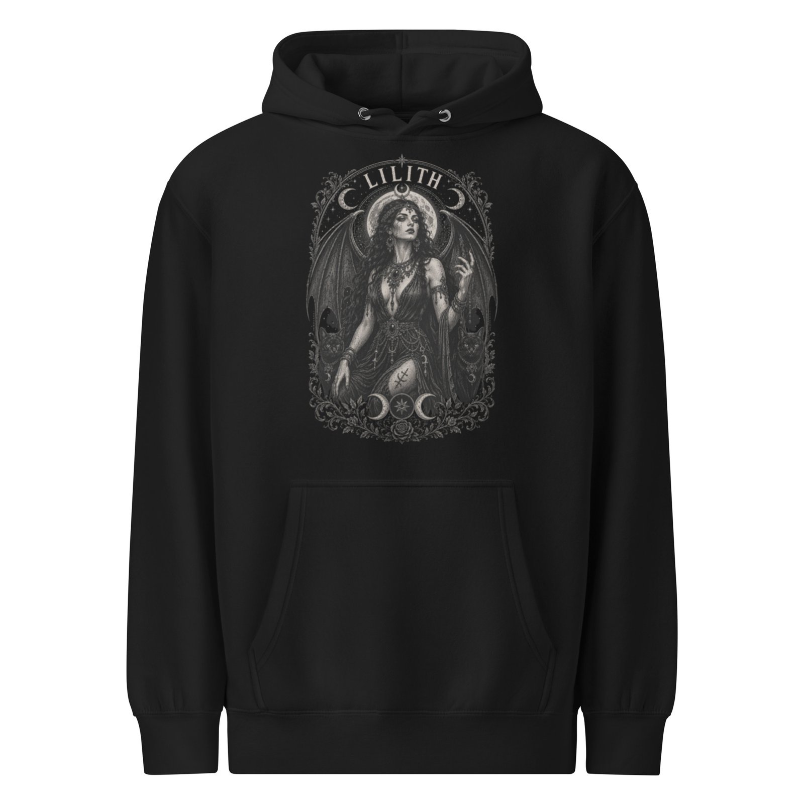 Lilith Goddess Black Hoodie - Image 2